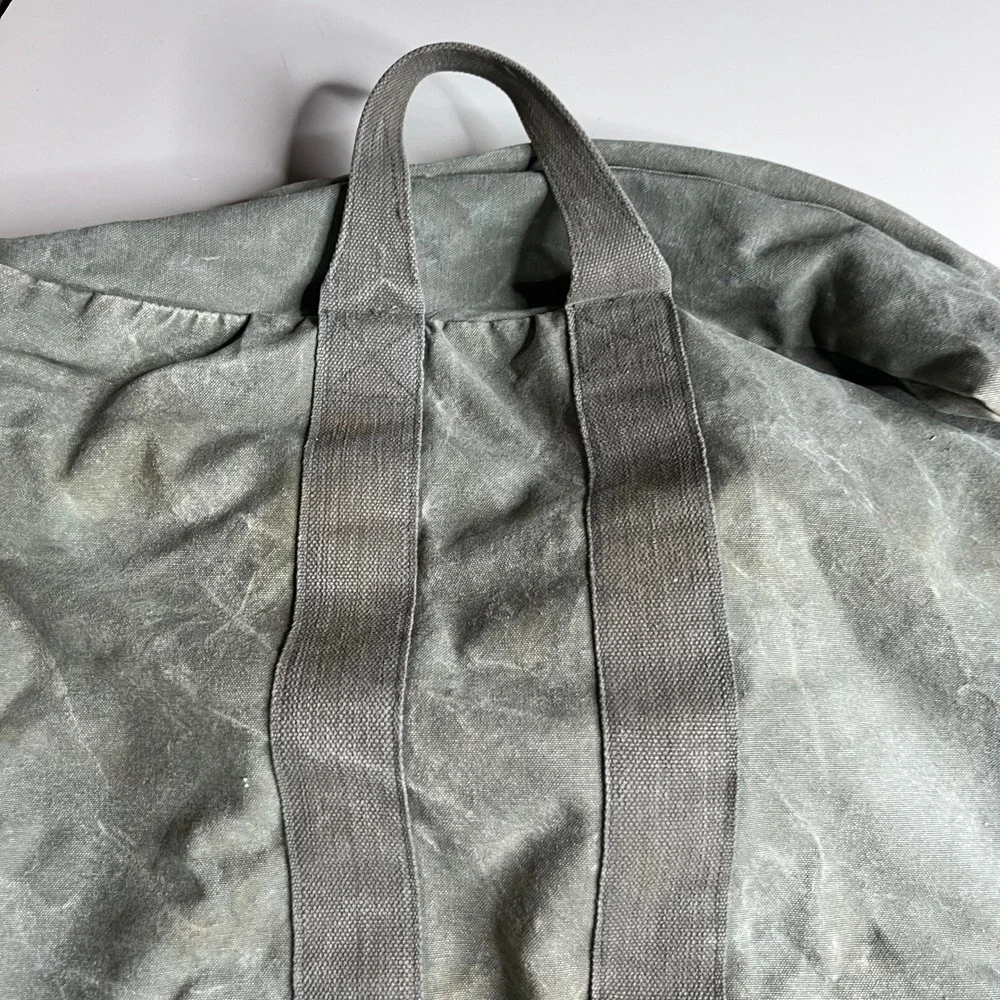 Vintage Military Style Canvas Aviator Kit Bag Duffel Olive Drab Green Large
